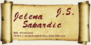 Jelena Sapardić vizit kartica